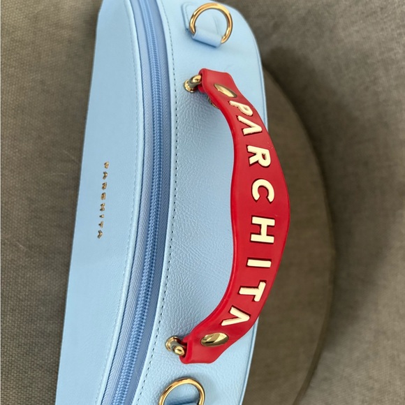 Light Blue Structured Handbag - Picture 2 of 5